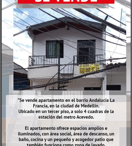 Apartamento en Venta en Andalucía, Medellin, Antioquia